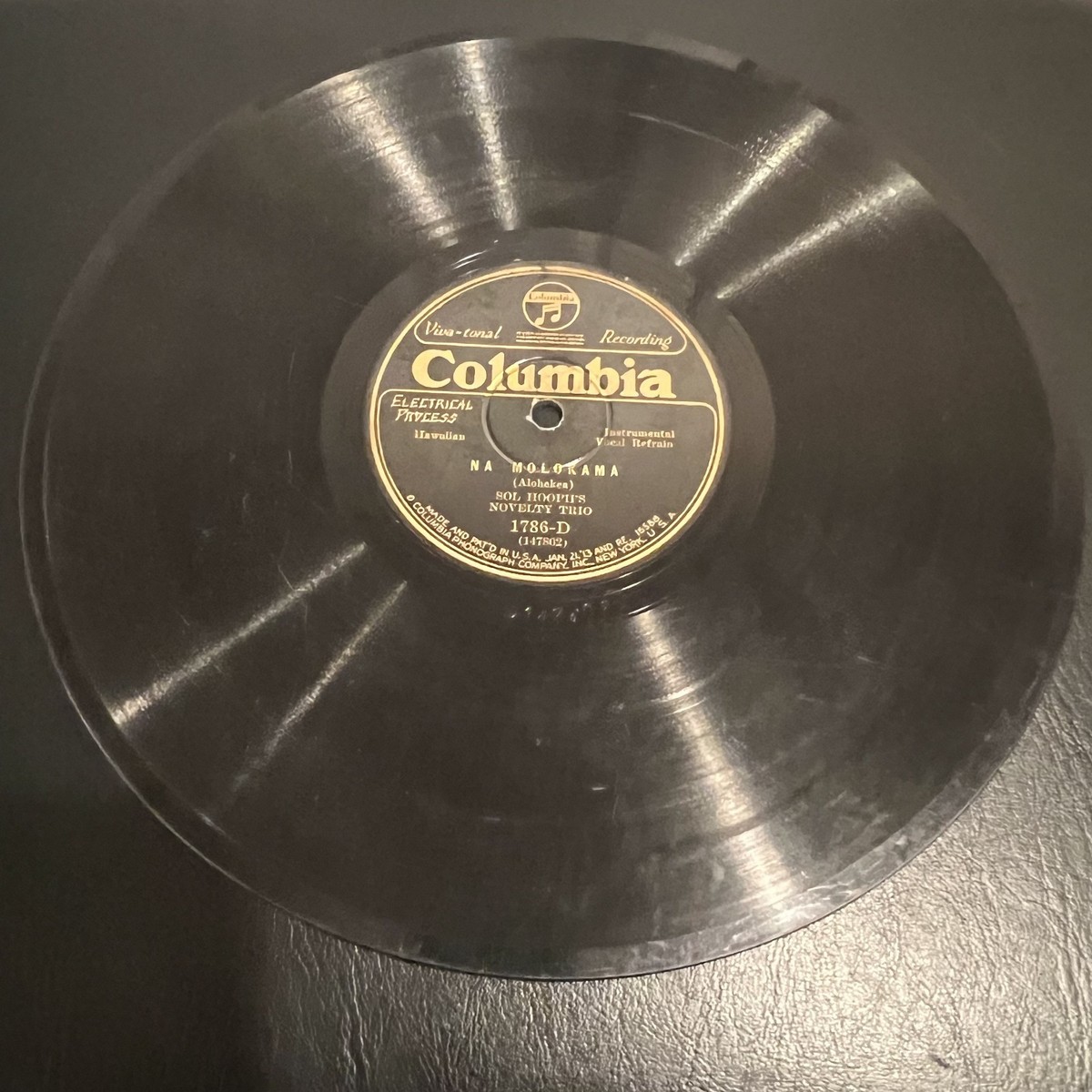 米78RPM/SP Sol Hoopii Iniki Malie / Mauna Loa 1365D COLUMBIA /00500 米78RPM/SP Sol Hoopii Iniki Malie / Mauna Loa 1365D COLUMBIA