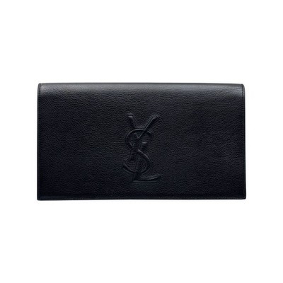 Saint Laurent 361120 schwarze Leder Beldujour Monogram Clutch 150818057