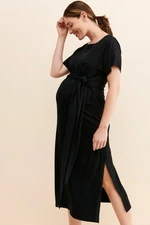 HATCH Maternity Women's THE JERSEY SONA DRESS Black Size 4 (XL/14-16) $178 NEW