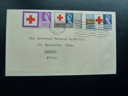 GB  First day   fdc from 1963 Red Cross Non PHOSPHOR