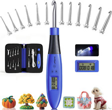 12 Size Counting Crochet Hooks Set, Light up Crochet Hooks for Stitch  Row Coun