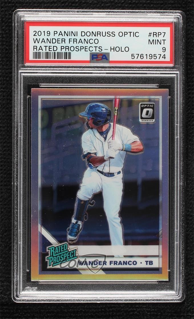 2019 Donruss Optic Rated Prospects Holo Prizm Wander Franco PSA 9 MINT 1id3