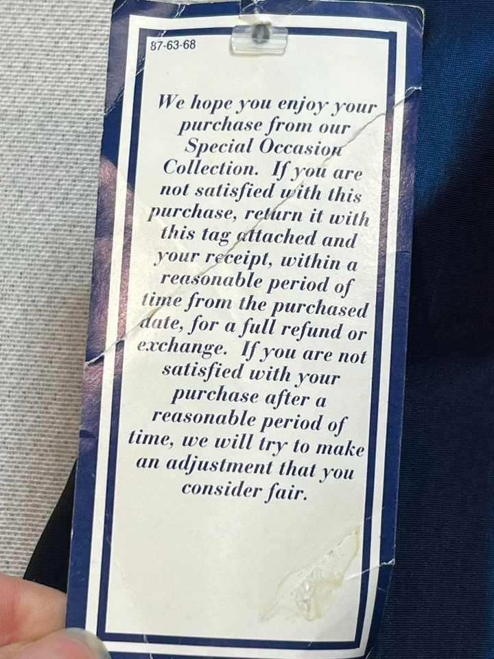 De colección. Vestido para mujer Morgan And Co Max Whimsigoth Vamp talla 13/14 azul negro Foto 3 de 4