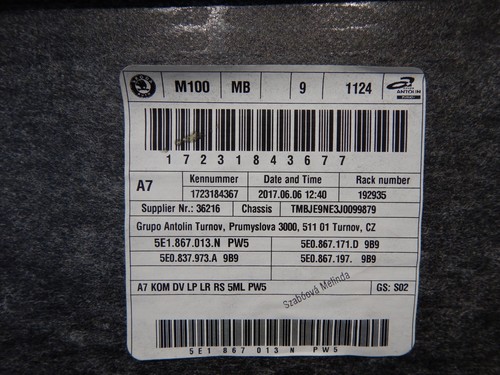 4x Paneles de Puerta Skoda Octavia 5E Rs Combi Negro Delantero Izquierdo Derecha - Imagen 9 de 13