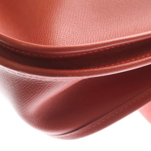 HERMES Evelyne 3 PM Trois Rouge Grenat Togo Clemence Silver Hardware K Stamp Sho - Bild 5 von 6