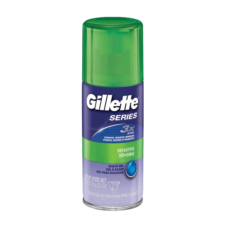 Gel de afeitar piel sensible Gillette Series con aloe - 70 g - 2,5 oz - Paquete de 6 Foto 4 de 4
