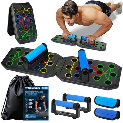 Portable Push Up Board - 20 in 1 Foldable Pushup Board Fitness - Push Up Bar ...