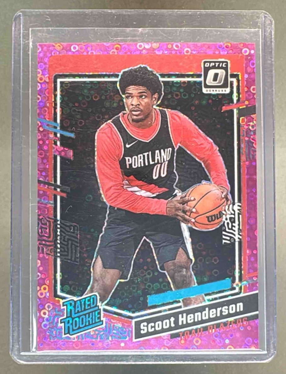 Scoot Henderson 2023 Donruss Optic #239 Fast Break Pink RC Rated Rookie /25