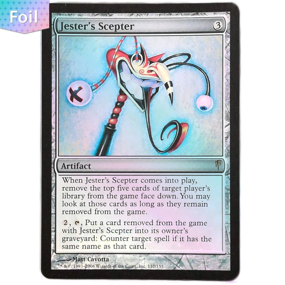 Clown Scepter Foil Jesters Artifact Cold Snap EX+ - Image 2 of 2