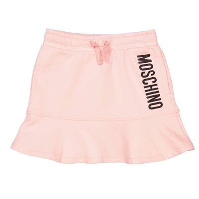 Moschino Kids Logo Print Ruffle-Hem Skirt, Size 12Y