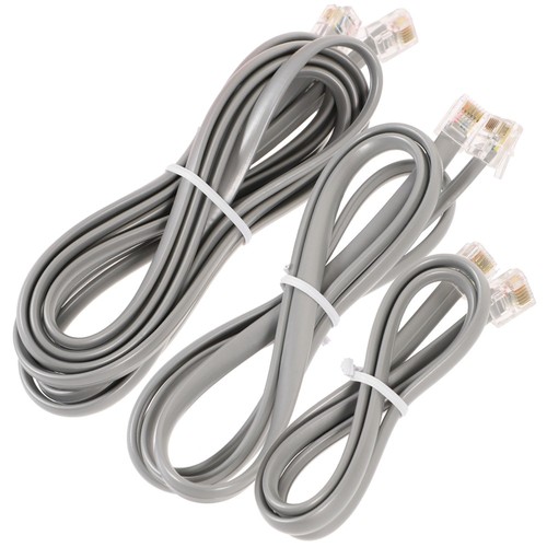 3 Pcs Telephone Cable Extension Cord Landline Long Cords for - Zdjęcie 2 z 12