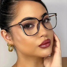 Oversized Square Reading Glasses Large Frame High-definition Presbyopia Diopter