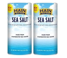 Hain Pure Foods Sea Salt, 21 Ounces (Pack of 2)