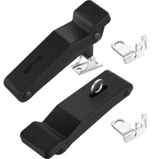 2x Rubber Latch Flexible Front Storage Rack 4 Inch with Hole Door Handle  C175