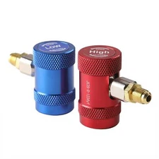 2Pc R1234yf Quick Connector Adapter Coupler Auto A/C Manifold Gauge Set Low/High
