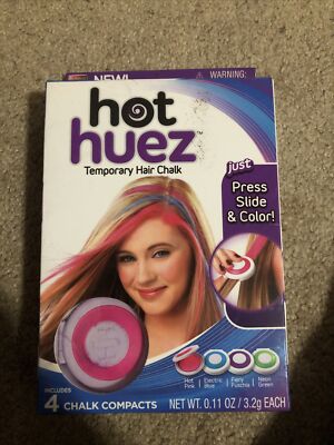 Allstar Innovations Hot Huez Temporary Hair Chalk 4ct Vibrant Colors NEW!