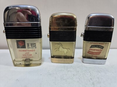 Menge 3 Scriptto VU Vintage Feuerzeuge 7138/35