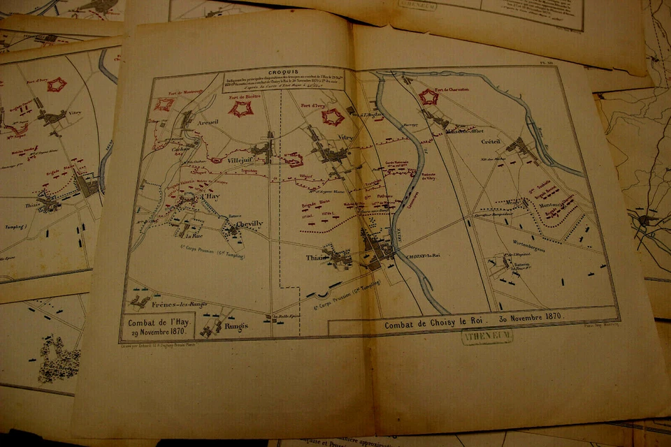 PLANS  DU  SIEGE  DE  PARIS   GUERRE  DE  1870 - Photo 3/4