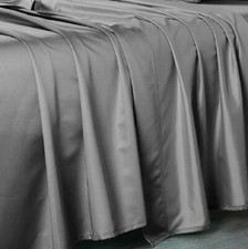 Flat Sheet Only- 800tc Pure Cotton Heavyweight Sateen Bed Linens Made in USA