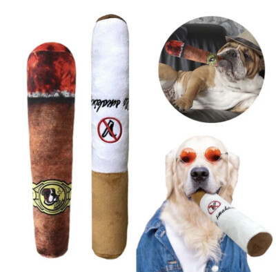 dog cigarette toy 3PCS  Paws Love Each plush stick toy makes a delightful giggle sound when played with Cigarette Dog Toy