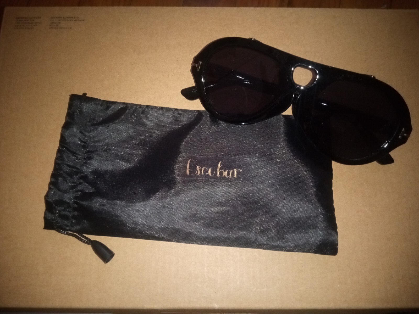 Unisex Escobar black sunglasses for men and women-image