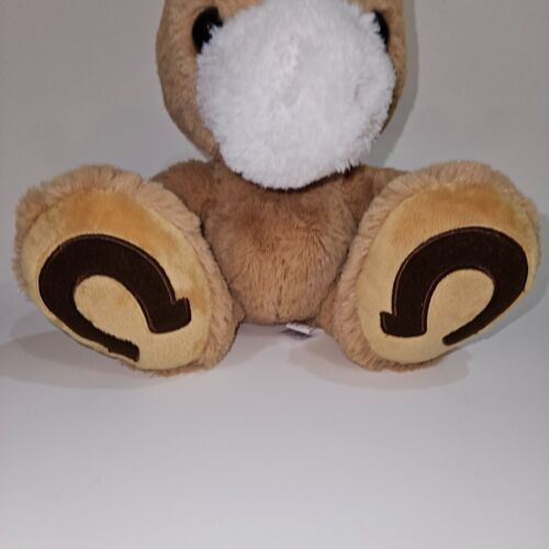 Tan Horse Plush Brown Horseshoes on Feet 10" Stuffed Animal Toy Aurora Pony Colt - Picture 3 of 10
