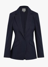 NEW AUTH Favorite Daughter THE FAVORITE BLAZER NAVY PINSTRIPE 0
