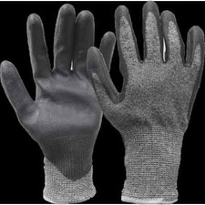 Hyper Tough HPPE ANSI A4 Anti Cut PU Coated Work Gloves, Men's