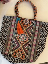 Women’s New Look Bright Multi Boho Tassle Embroidered Large Shoulder Bag £19.99