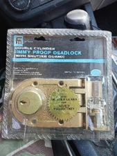 Double Cylinder Jimmy Proof Lock Security Deadlock Deadbolt 50108 Vintage Sekur
