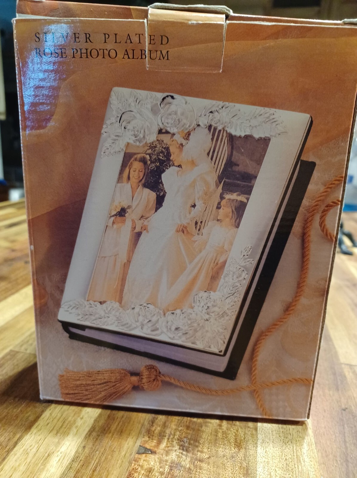 Vintage Godinger Silver Plated Satin Finish Wedding Album Holds 100 /4 X 6 - NEW-image