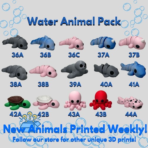 30 Pack 3D Printed Animals, Small Articulated Flexible Sensory Fidget Free Egg - Picture 8 of 9