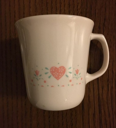 Corelle Forever Yours Dinner Dessert Plate Bowl Platter Mug Pink Heart U Pick - Picture 20 of 21