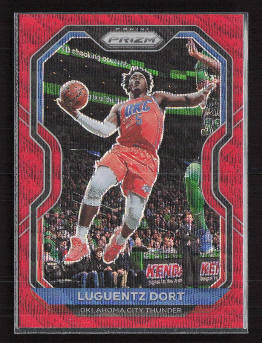 2021-22 Panini Mosaic #31 Luguentz Dort Red Oklahoma City Thunder (B)