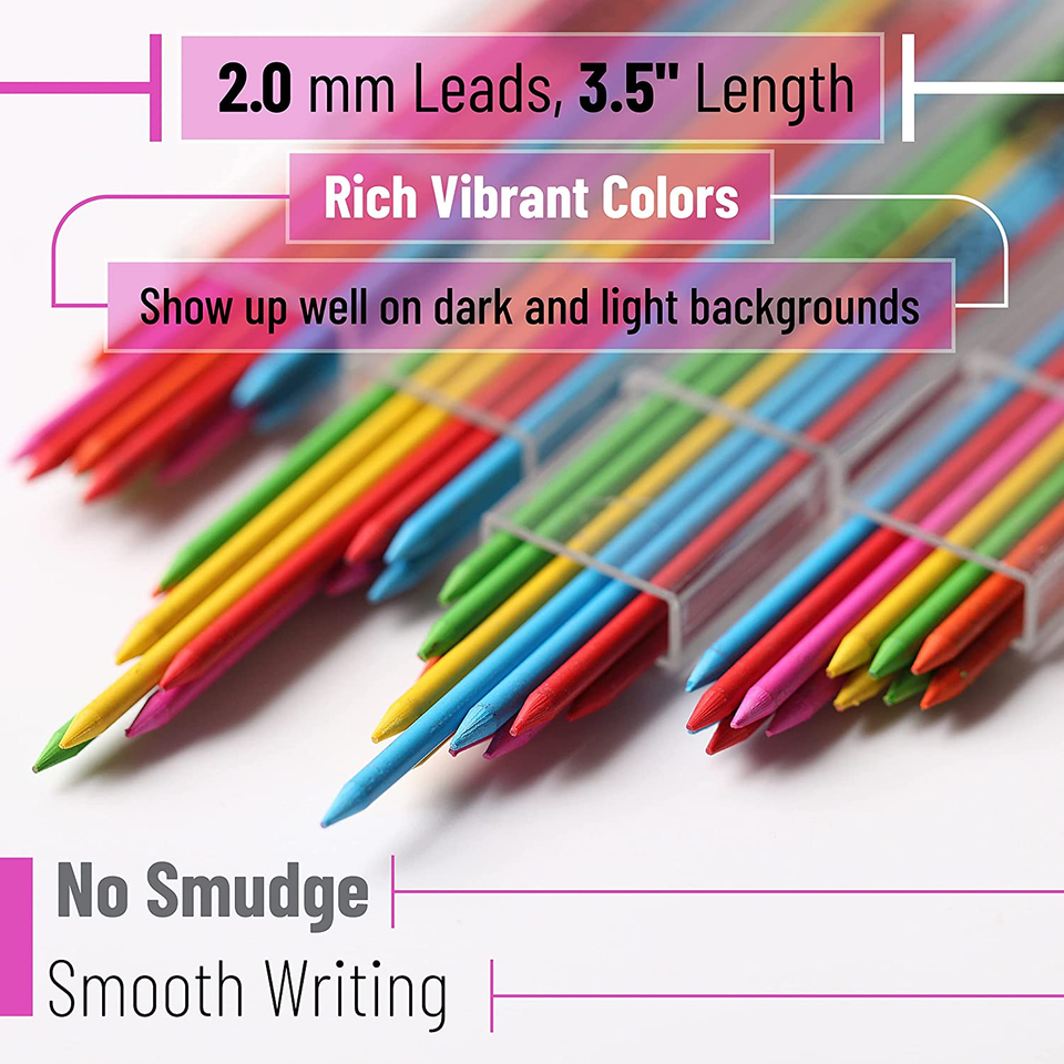 2Mm Lead Refills, 48 Pack, Colored Lead Pencils 2.0 Mm, Mechanical ...
