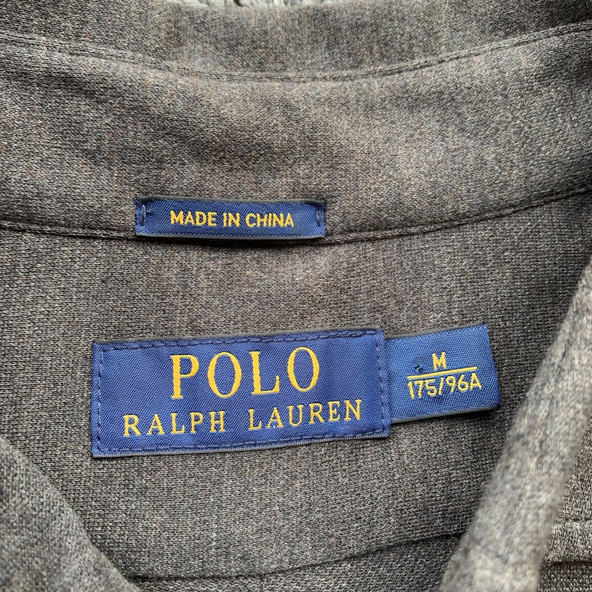 POLO Ralph Lauren Men's Cotton Gray Long Sleeve 1/4 Button Up Polo