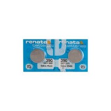 2 x Renata 390 Watch Batteries, 0 MERCURY equivalent SR1130S Battery