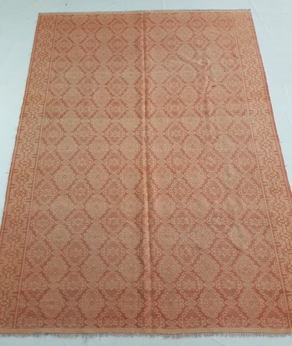 Vintage Handmade Traditional Turkish Floral Kilim Floor Rug Carpet 296x220 cm