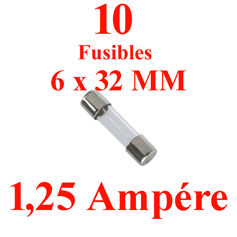 Pack De 10 Fusibles Verre 6x32 Mm - 800 MA - Neufs Origine