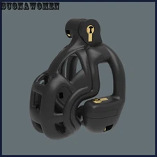 Upgraded Double-Lock Cobra Chastity Cage Lock Rotatable Guardrail Chastity Cage