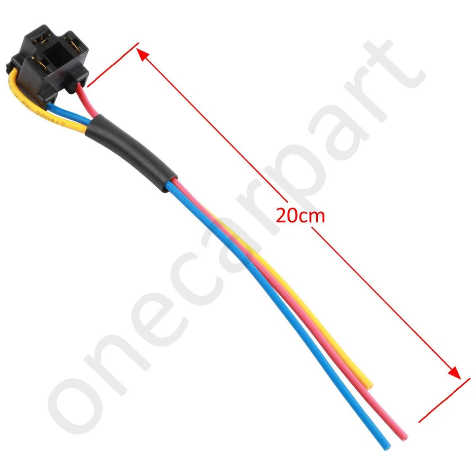 3 Pin H4 Headlight Replacement Repair Bulb Holder - Wired Connector Plug Socket - Image 3 of 4