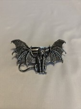 Goth Pewter Bat Halloween Hair Clip 4" Long Silver Color Metal New Barrette