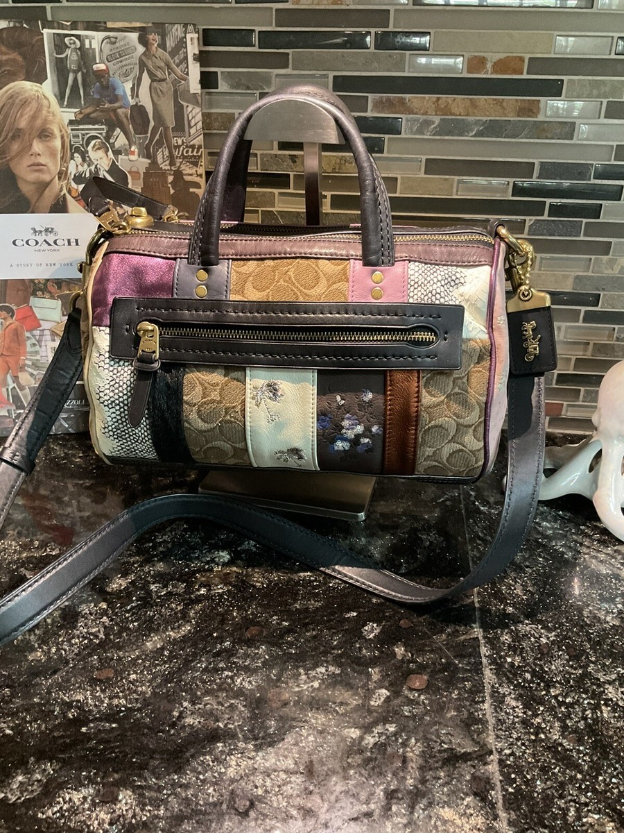 Coach 1941 Shuffle Bag Signature Multi Stripe Patchwork