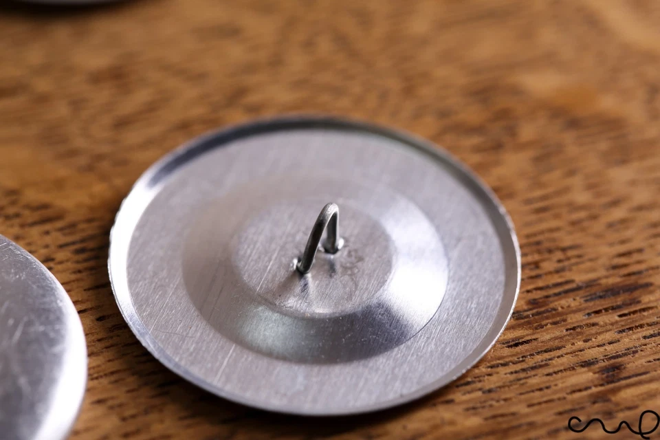 30 Sets x 60L Self Cover Button Blanks Sewing Craft 38mm Hand Making Metal Loop - Image 2 of 4