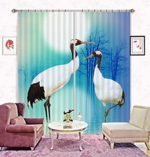 3D Moon Crane ZHUA1837 Photo Curtain Window Blockout Fabric Amy 2023