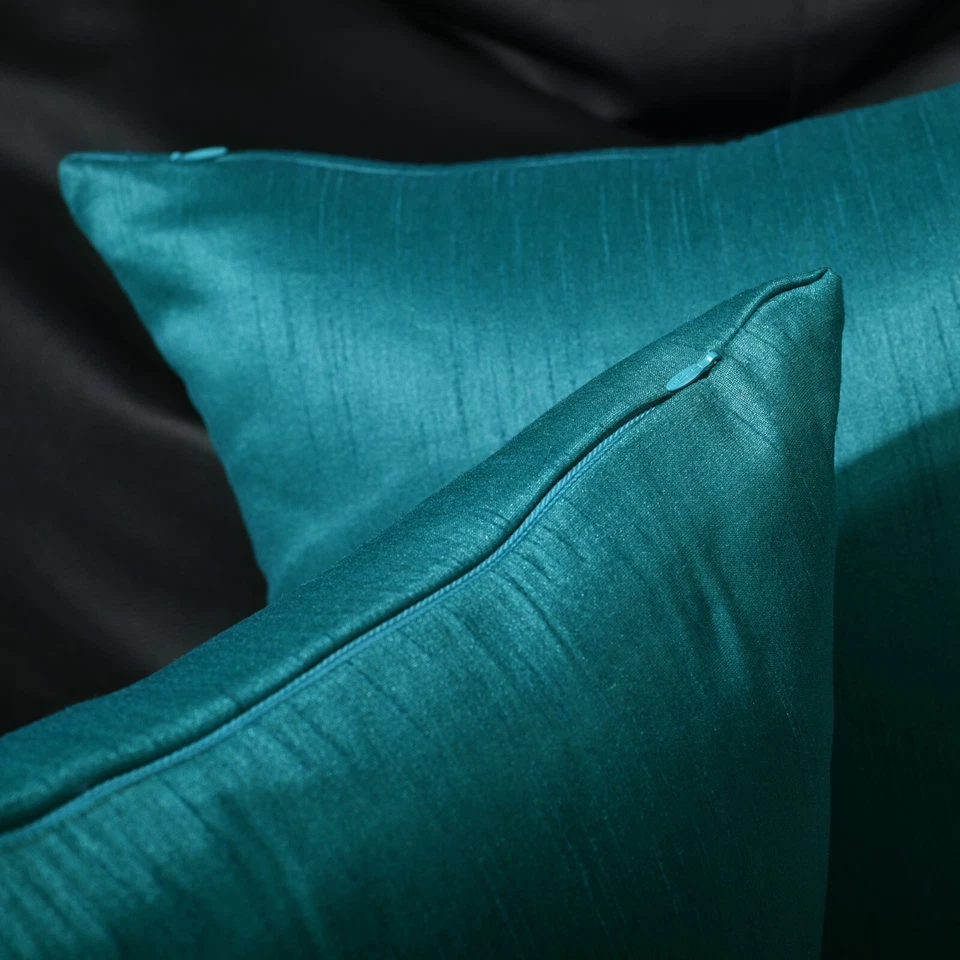 sofa pillow cover 18x18 throw pillow for couch living room teal cushion cover 2p - Image 2 of 4