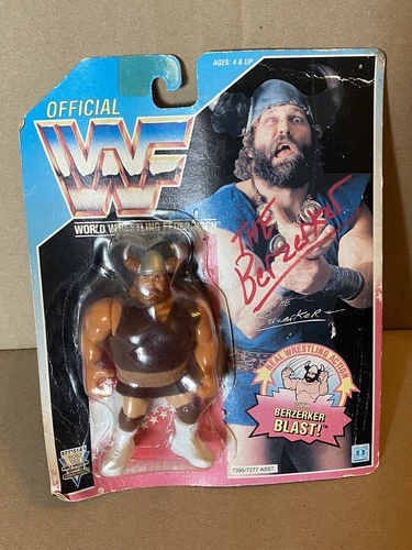 NEW! WWF Hasbro Berzerker Blue Card Series 6 Figure Auto!! Rare! WWE
