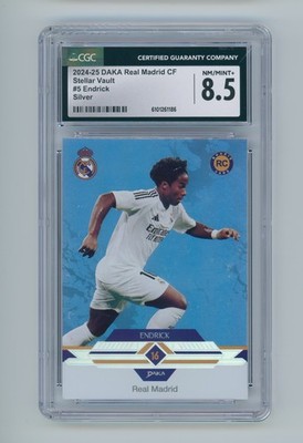 2024-25 Endrick Daka Stellar Vault Silver Real Madrid Rookie Card 6/10 CGC 8.5