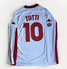 Maglia Totti 10 AS Roma 2001/02 Long Sleeves Vintage Retro Taglia L-XL