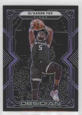 2021-22 Panini Obsidian Electric Etch Purple 96/99 De'Aaron Fox #74 02v3